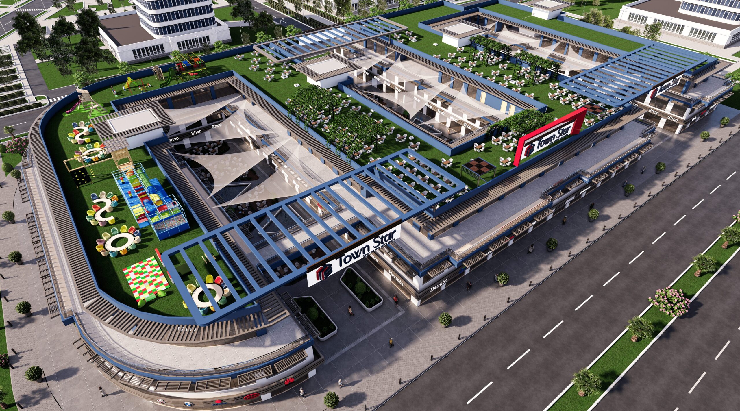 مول طريق الواحات مع مدخل شارع الستين تاون ستار مول